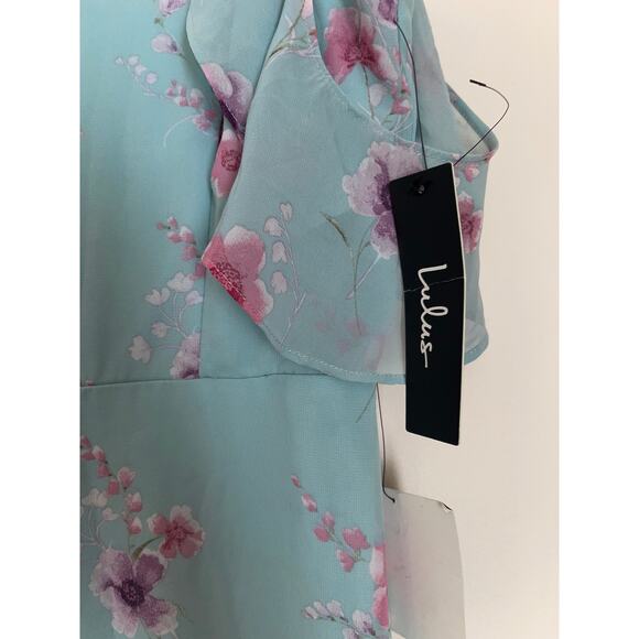 LulusTake You There Mint Green Floral Print Maxi Dress XS NWT - Picture 10 of 11